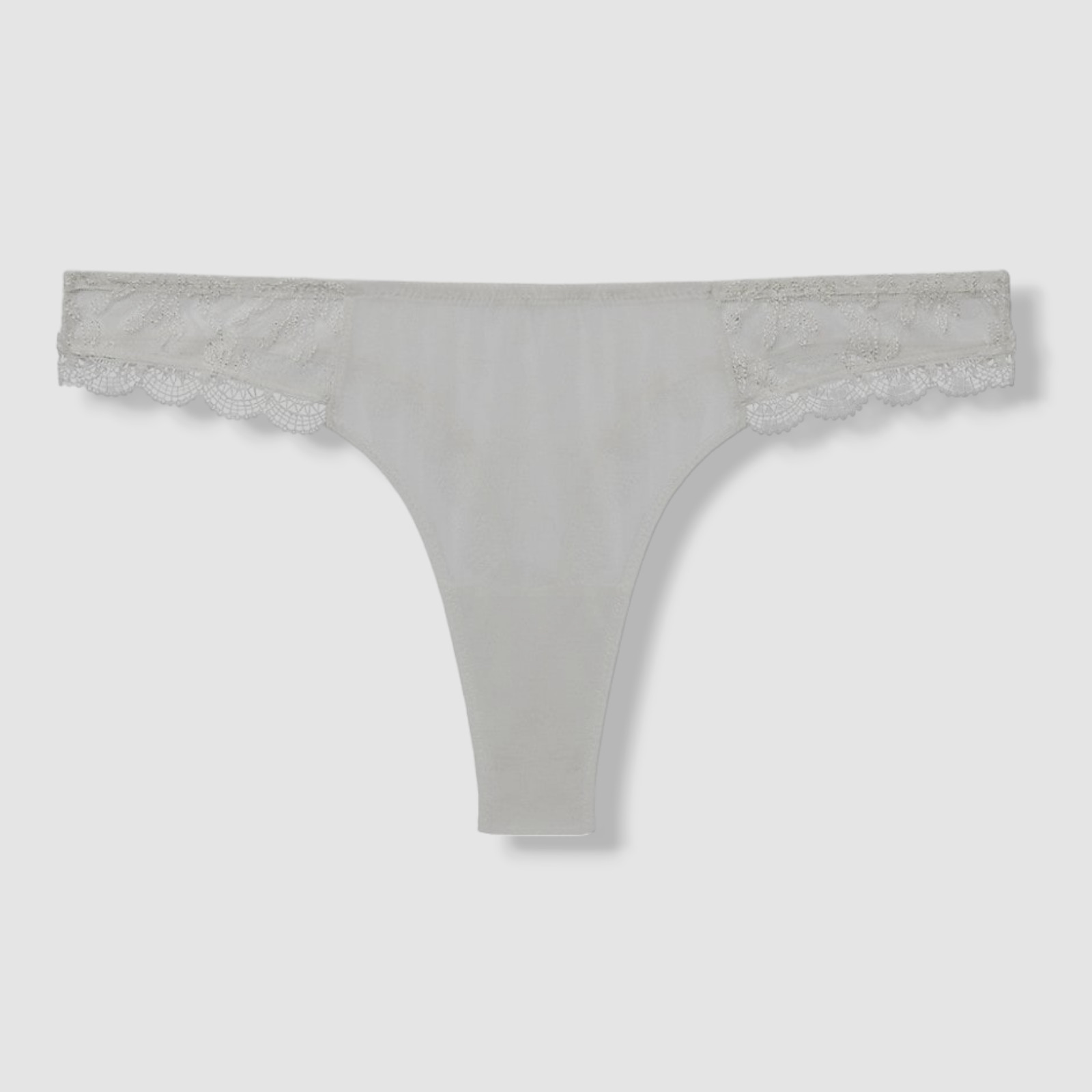 Simone Pérèle Womens White Singuliere Lace & Mesh Tanga Panties Size 4