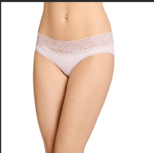 NWT Jockey Pack of 5 Sz XXL (9) Cotton Stretch Lace Bikini Pink Haze FREE Ship!