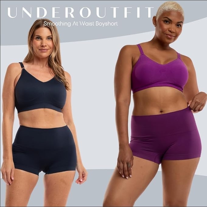 UNDEROUTFIT Smoothing At Waist Boyshort Raspberry Size Medium 330 Panties Berry