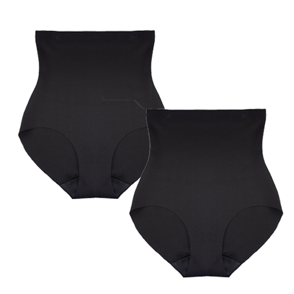 FEM Seamless Shapewear Panties Briefs High Waisted and Laser Cut Finish – 2 Pack