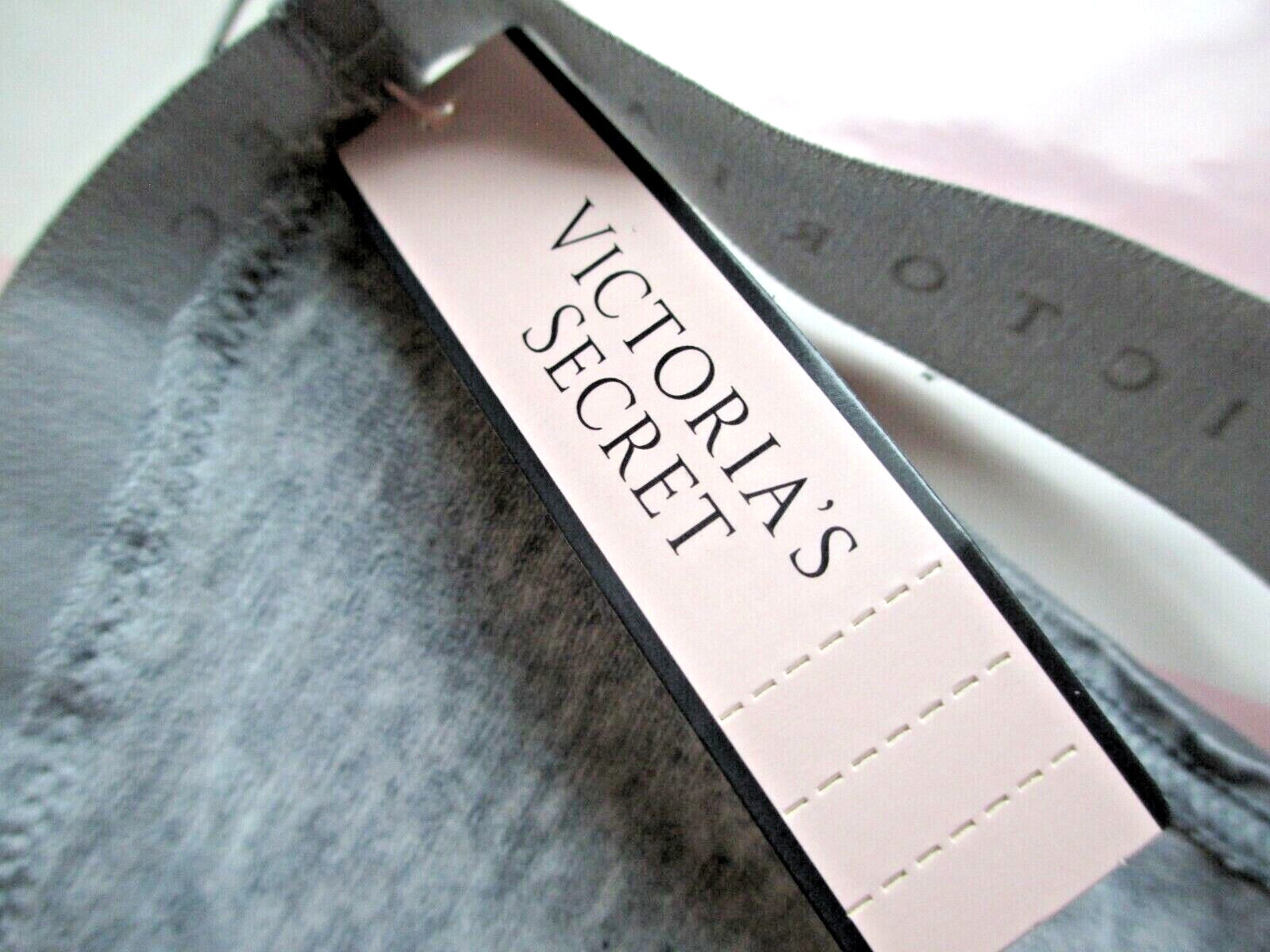 VICTORIA’S SECRET Cotton String Bikini Panty S M L XL Gray Heather NWT VS