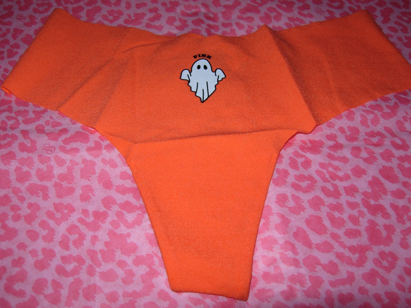 Victoria’s Secret PINK Sexy Thong Raw Cut No Show Halloween Ghost HOT XS S M L