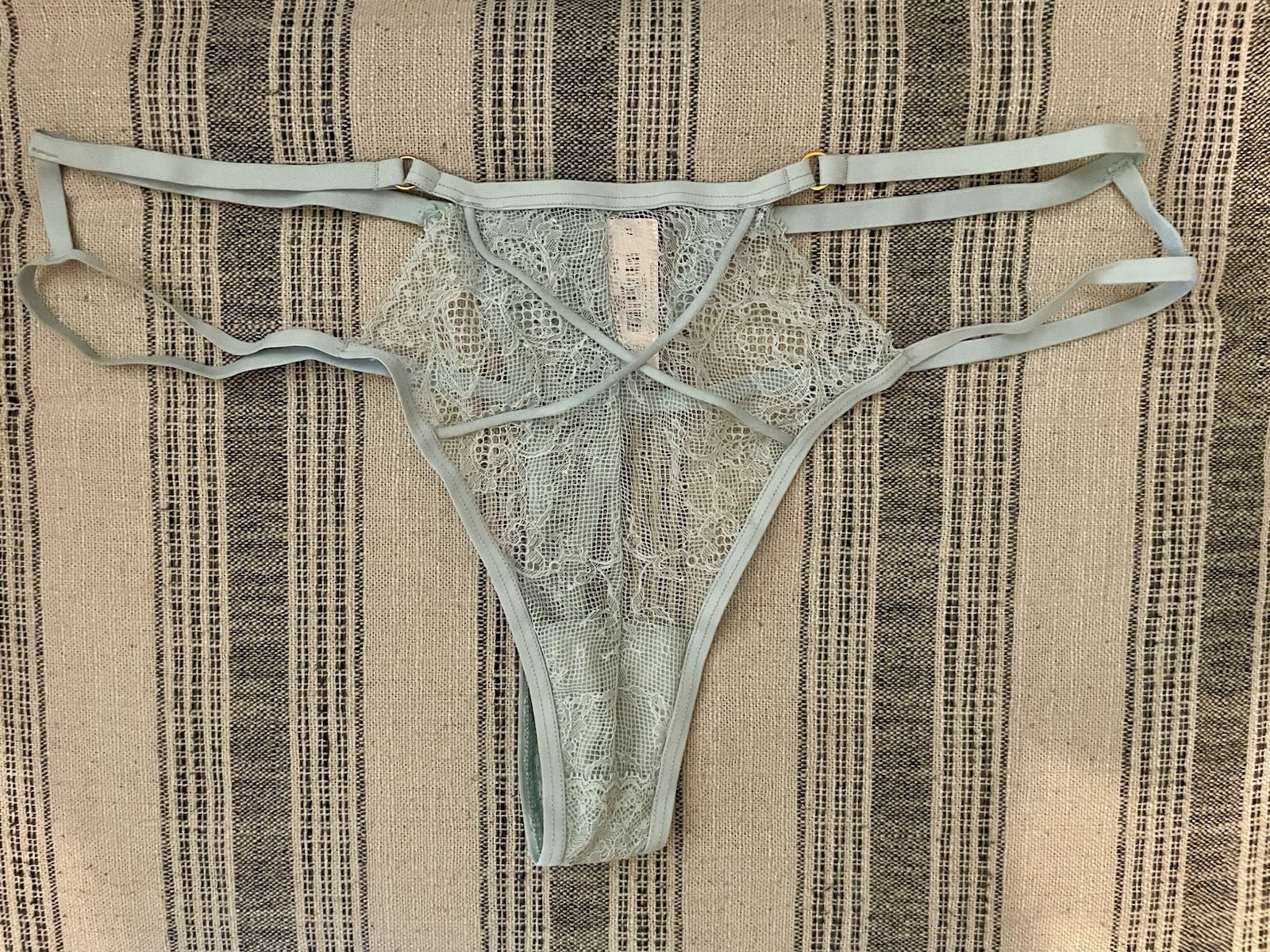 NWT Victorias Secret VERY SEXY Strappy Cutout Lace Thong Panty XL
