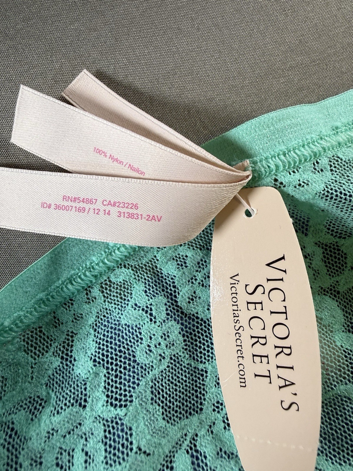 VTG Victoria’s Secret Lace Bikini Panty Lot Of 3 Blue Green 2014-2015 Large