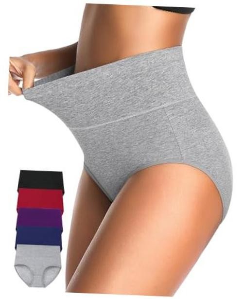 Tummy Control Underwear for Women High 5X-Large Multicoloured D – 5 Pack
