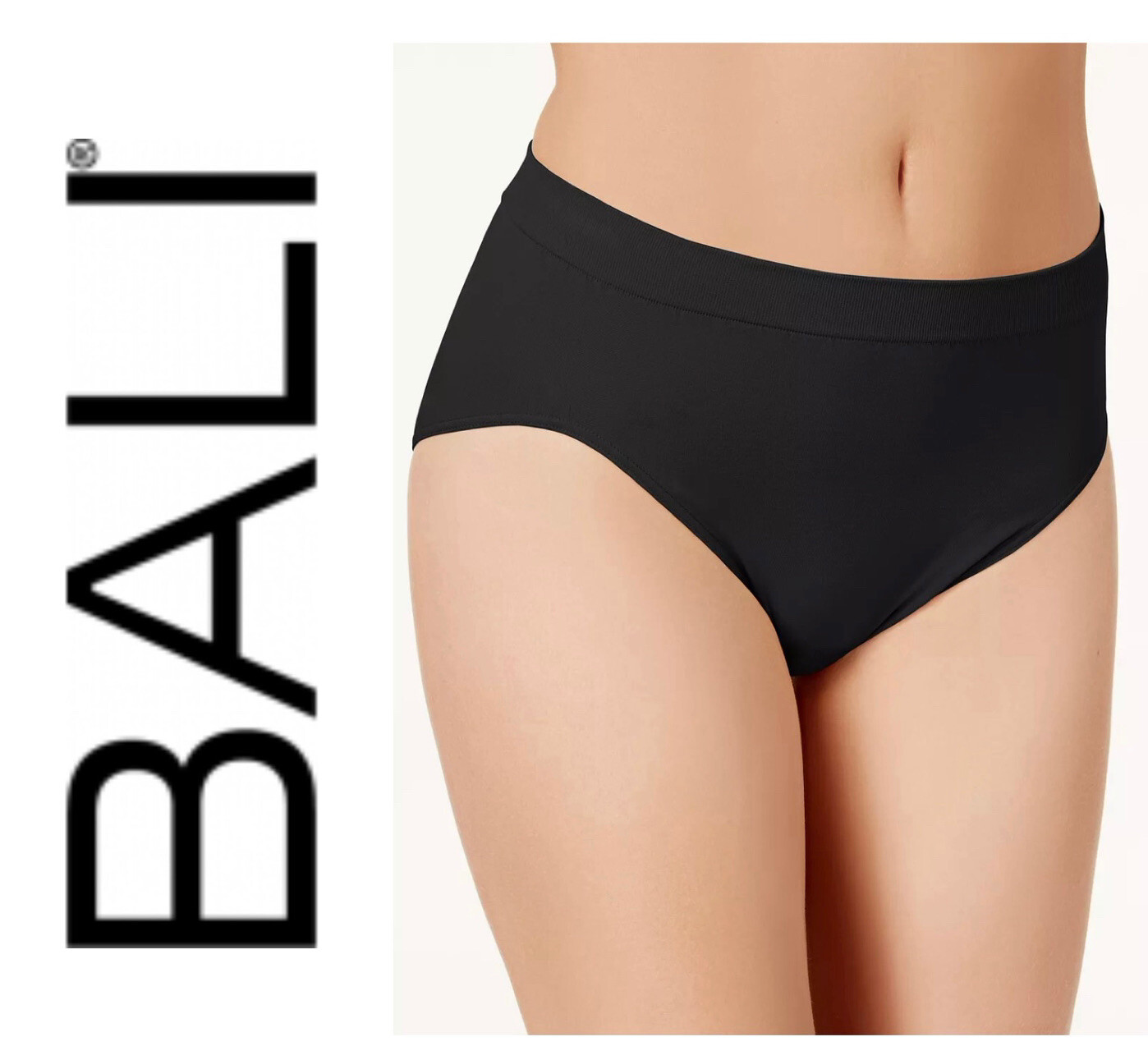 NWT💕BALI Comfort Revolution Microfiber Hi Cut Brief Underwear 303J Size 10/11