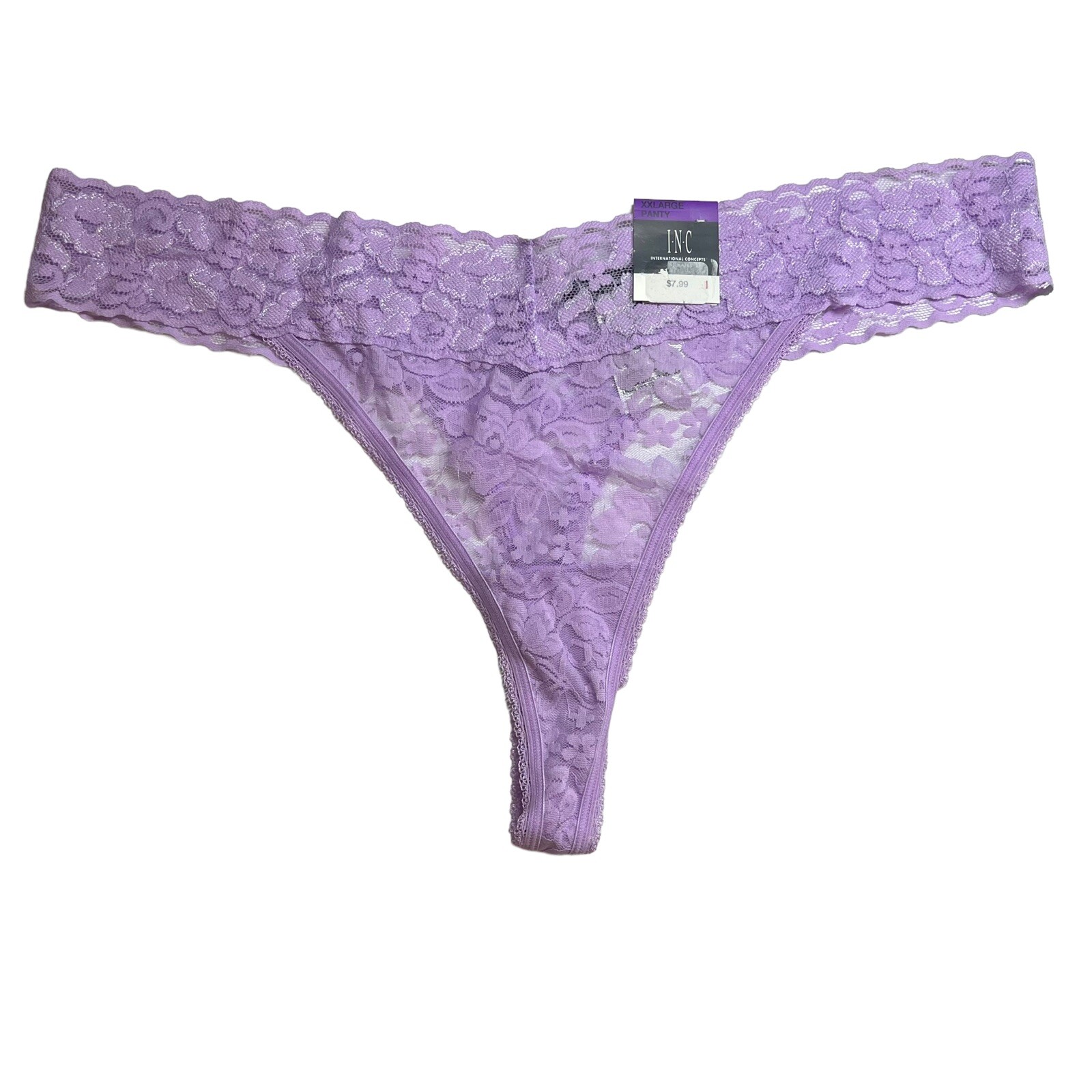 INC Light Purple Lace Thong Size XXL New
