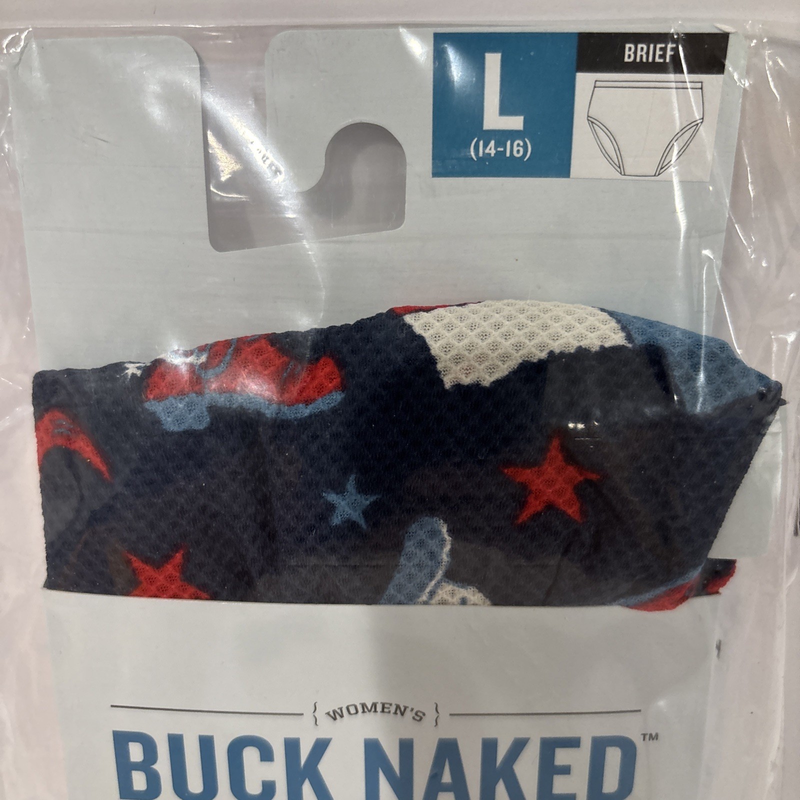 Duluth Trading Women’s Buck Naked Underwear Brief/Texas Longhorn LARGE 14-16 NWT
