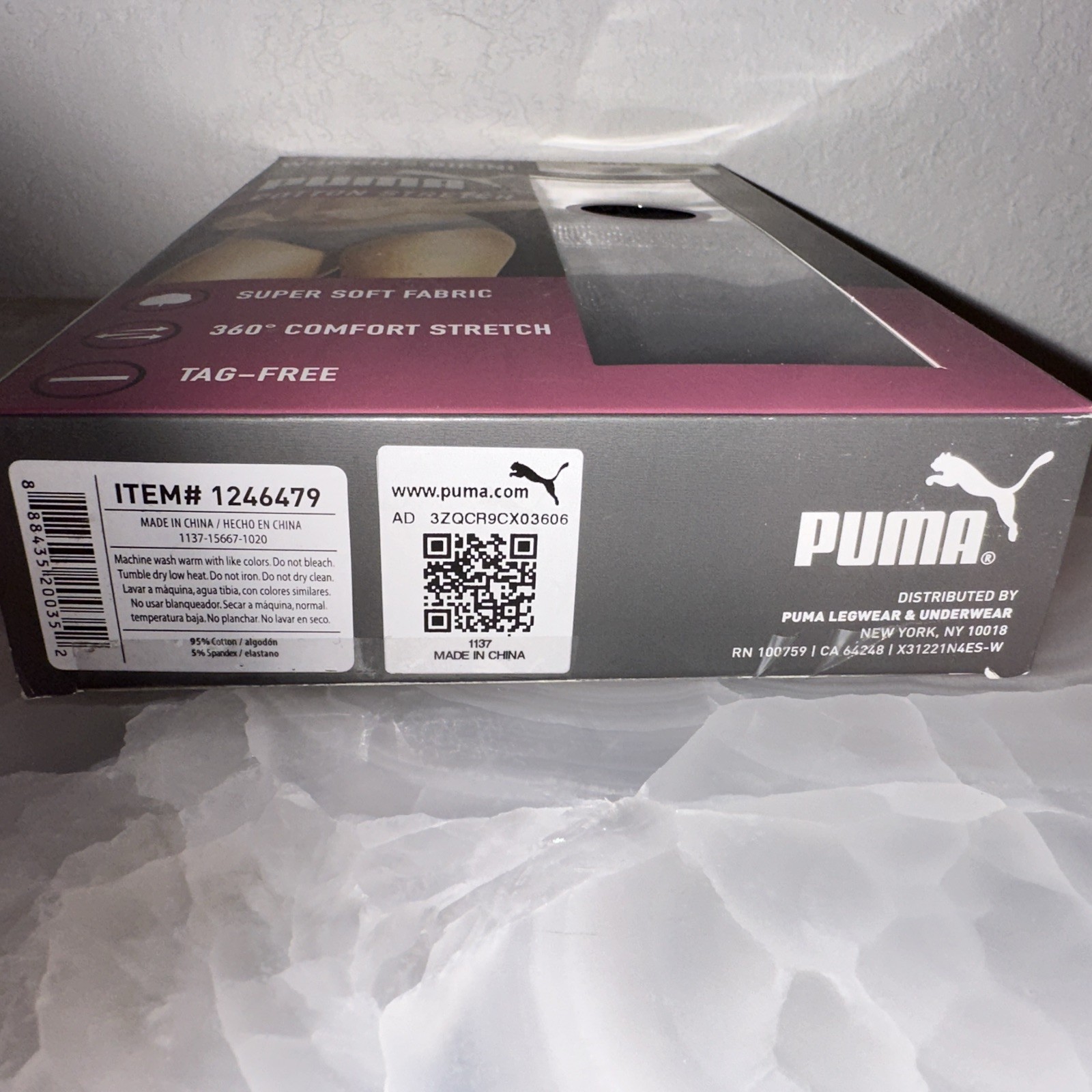 NEW Puma, 4 Pk – Ladies’ Soft Cotton Stretch Low-Rise Bikini SZ SMALL