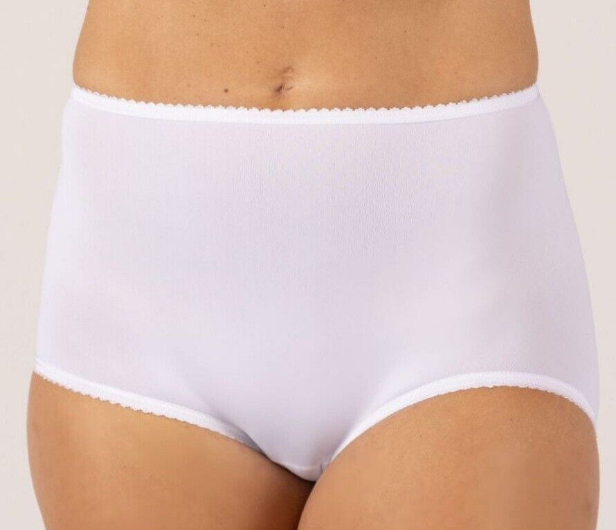 Three Shadowline Flawless fit full briefs Panty Style 17077 Size 9 White