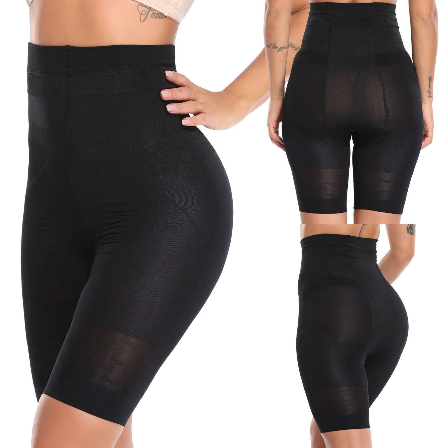 Women High Waist Tummy Control Body Shaper Girdle Butt Lifter Pants Shapewear