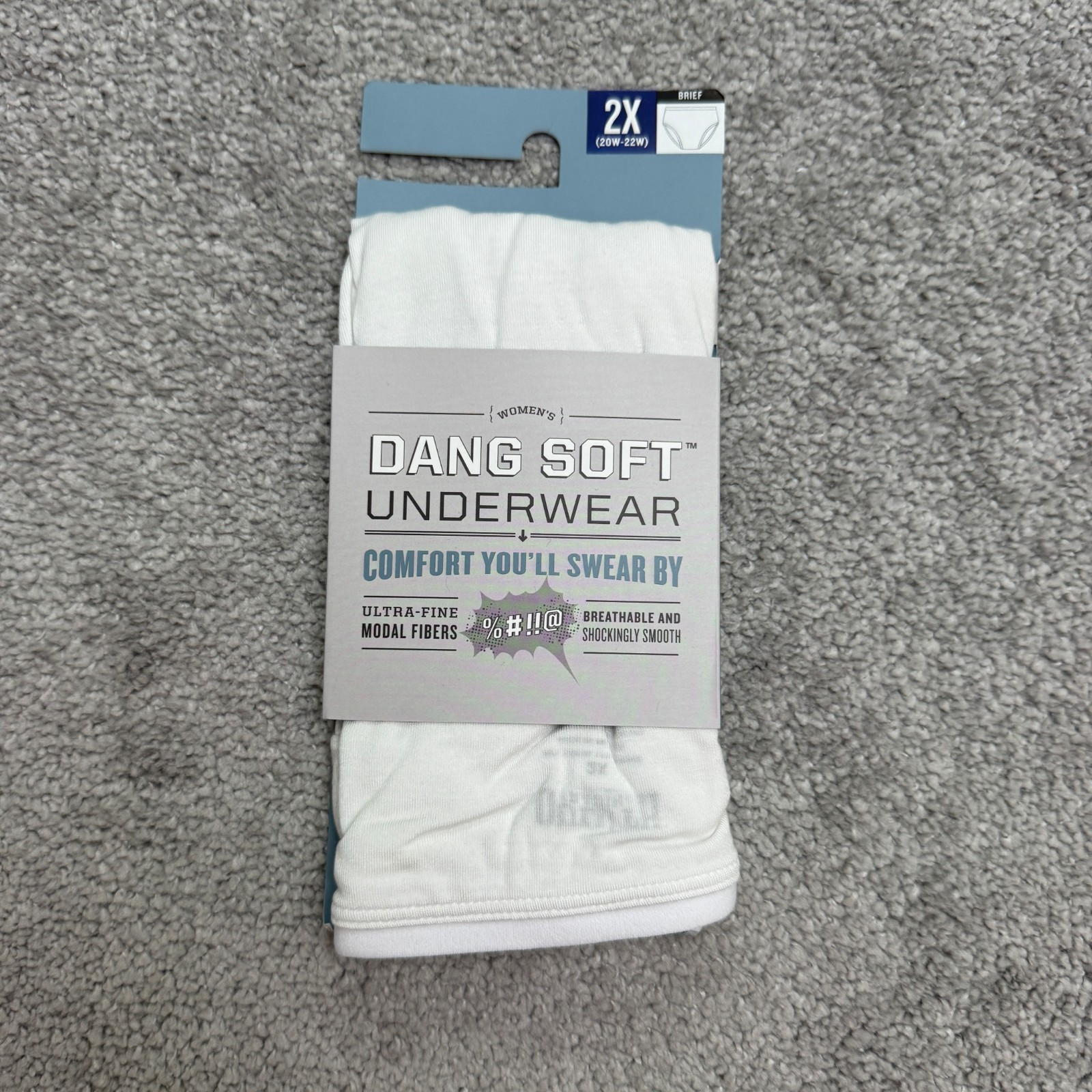 Duluth Trading Co Dang Soft Briefs Underwear Womens 2X Plus White Stretch NWT