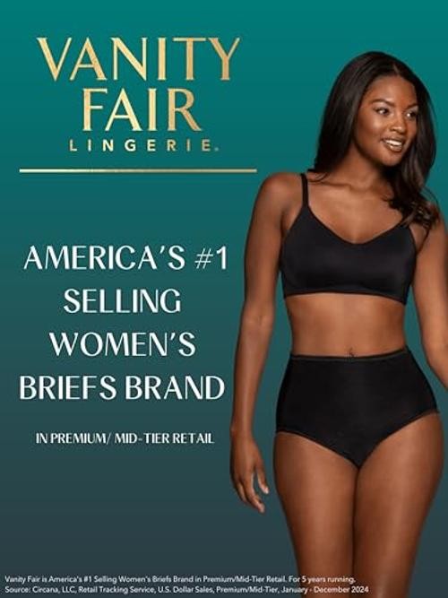 Women’s High Waisted Underwear, Full Coverage Ladies 8 Nylon – Star White