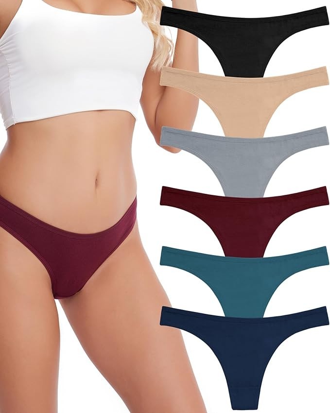 voenxe Seamless Women Underwear Thongs,No Show Ladies Thong,No Line Workout Brea