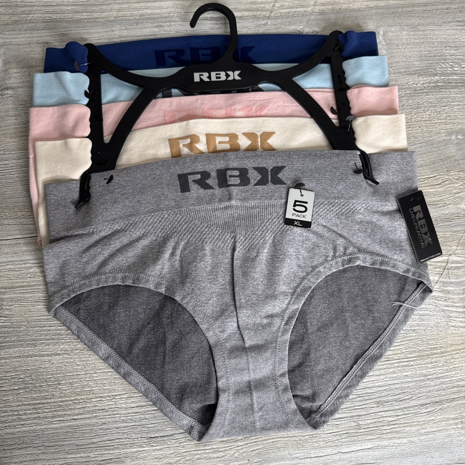 RBX Women’s Multicolor 5 Pack Underwear Size XL