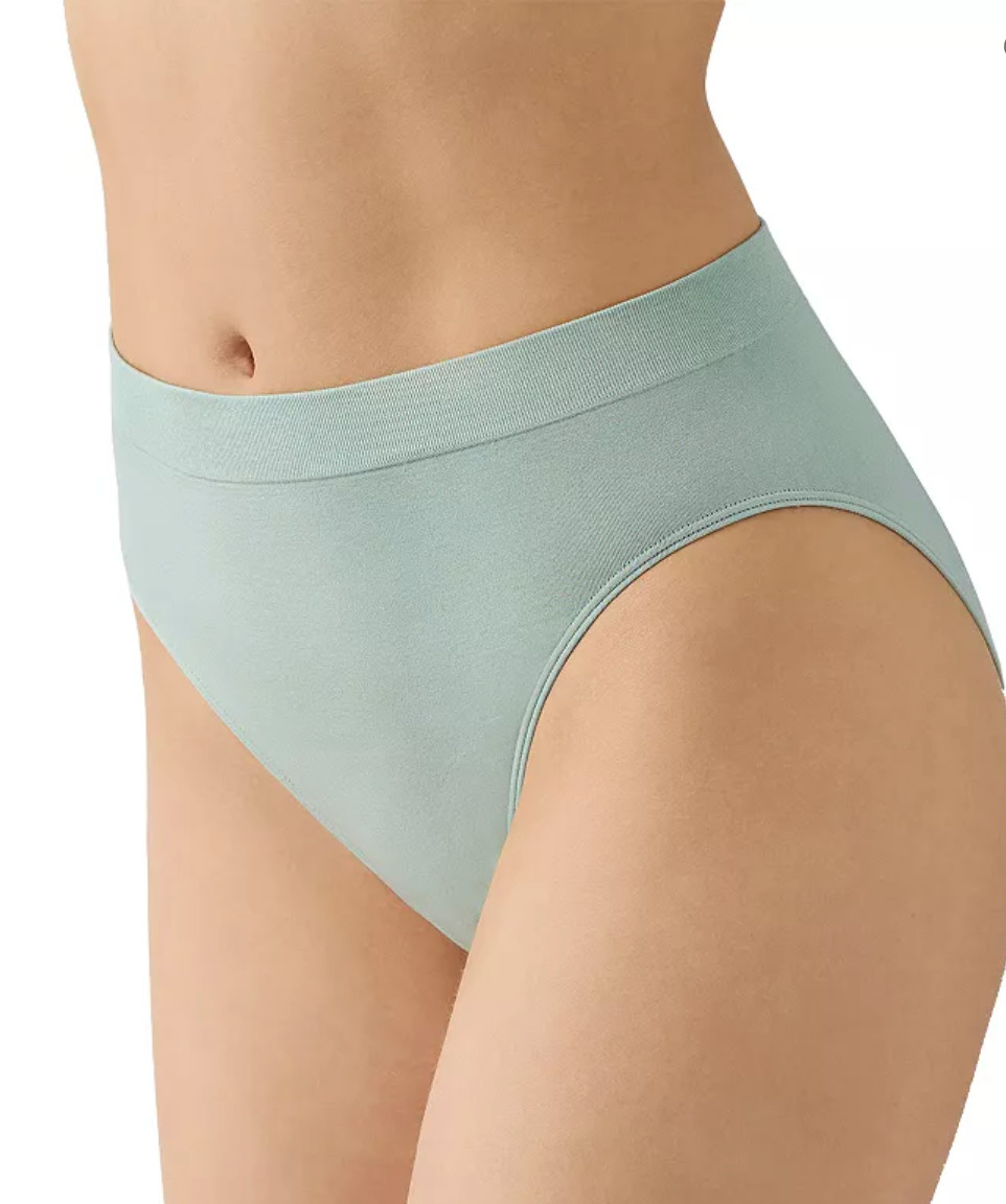 Wacoal SMALL (Size 5) B-Smooth Seamless Hi-Cut Brief Panty NWOT 834175 Green