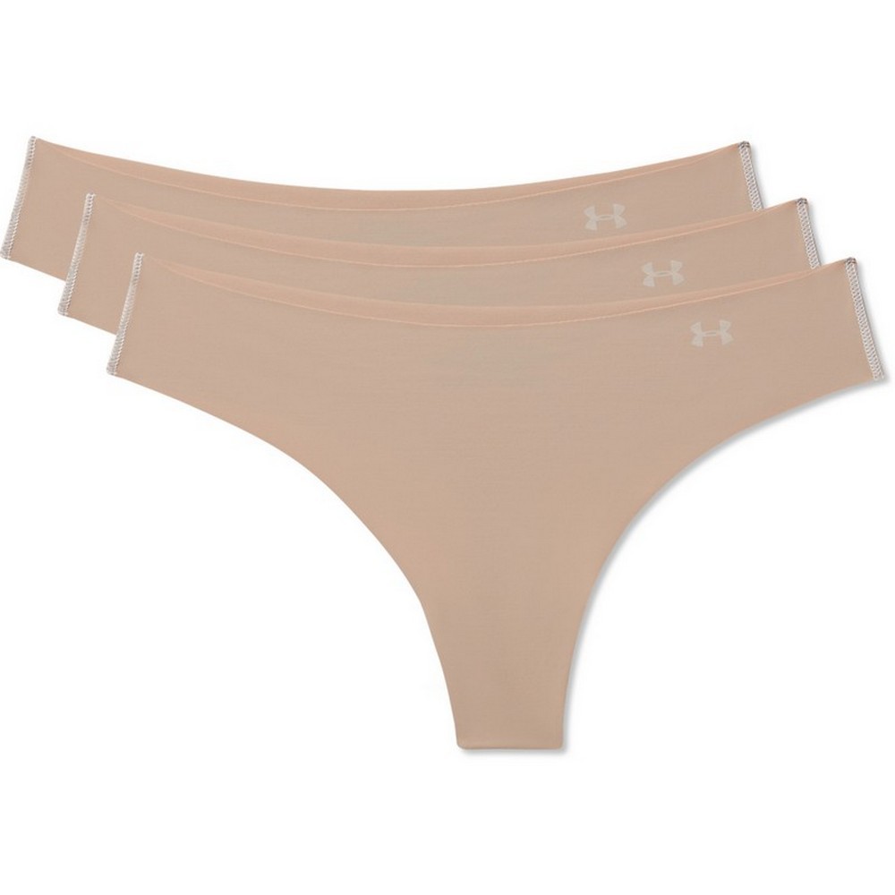 Under Armour 1325615 Women’s UA Pure Stretch Thongs (3-Pack) – Nude – X-Large