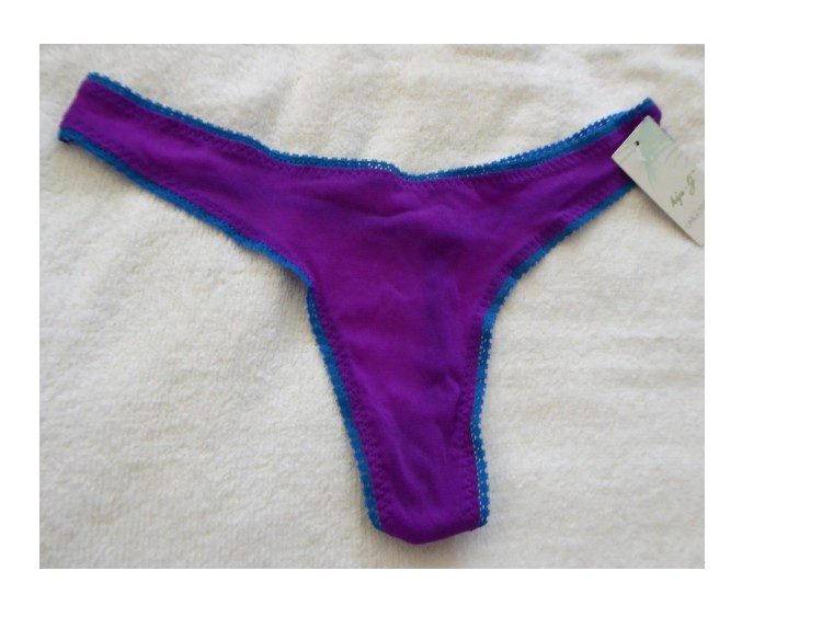 NWT ON GOSSAMER Women’s S/M Purple Mesh Thong Hip-G Underwear panties