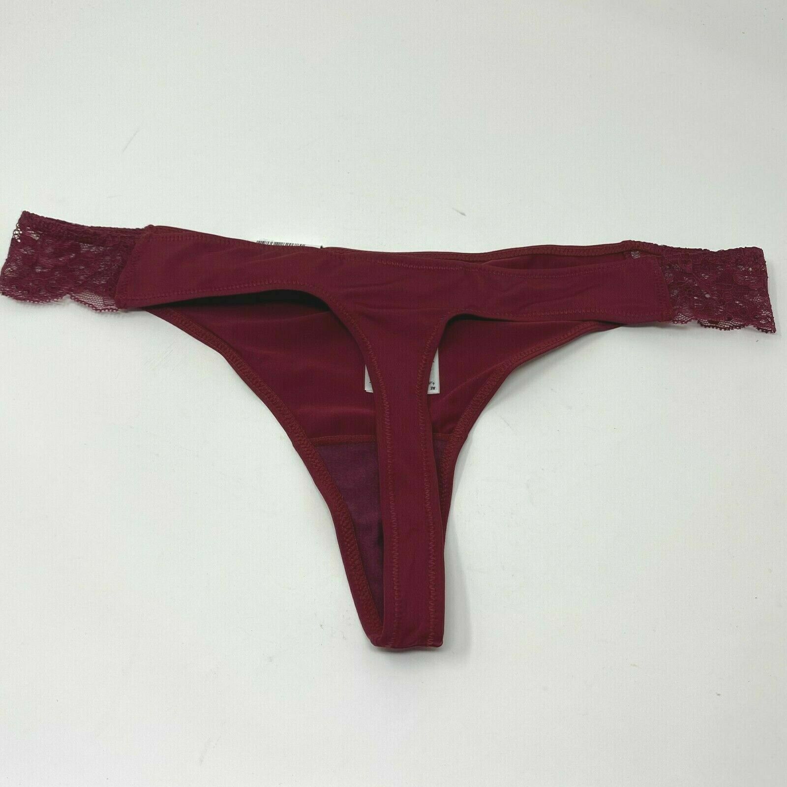 INC Womens Size Large Thong Panties Cherry Pie Red with Lace Trim 100081506