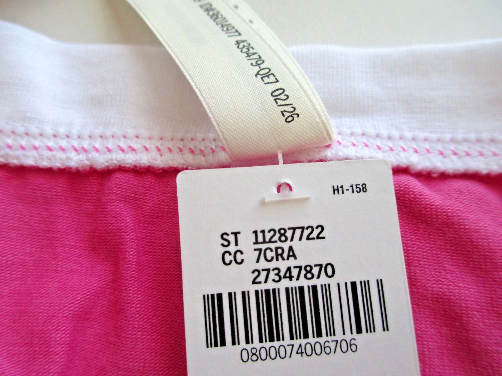 VICTORIA’S SECRET PINK Cotton Boyshort Panty L Pink NWT Logo Back VS White Trim