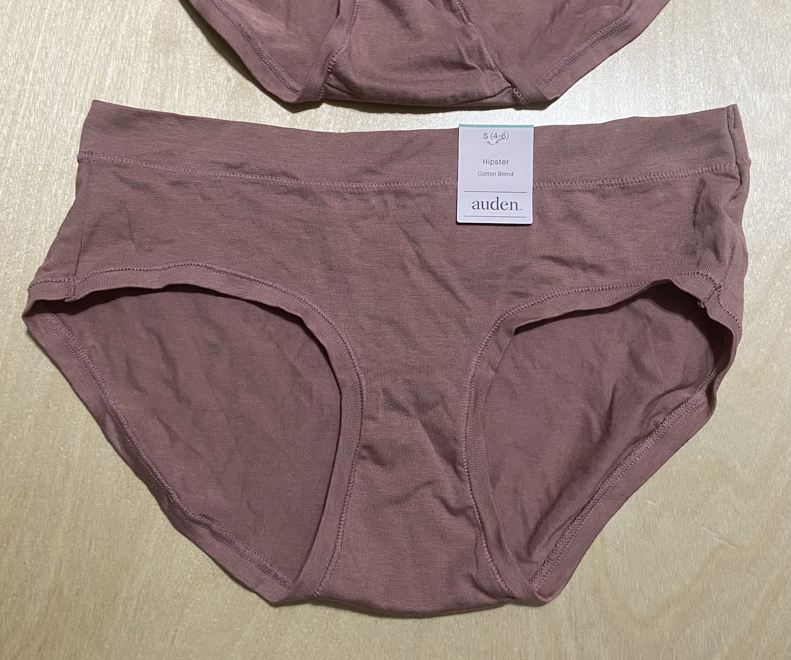 Auden Women’s Size Small (4-6) Cotton Blend Low-Rise Hipster Panties 3 Pack