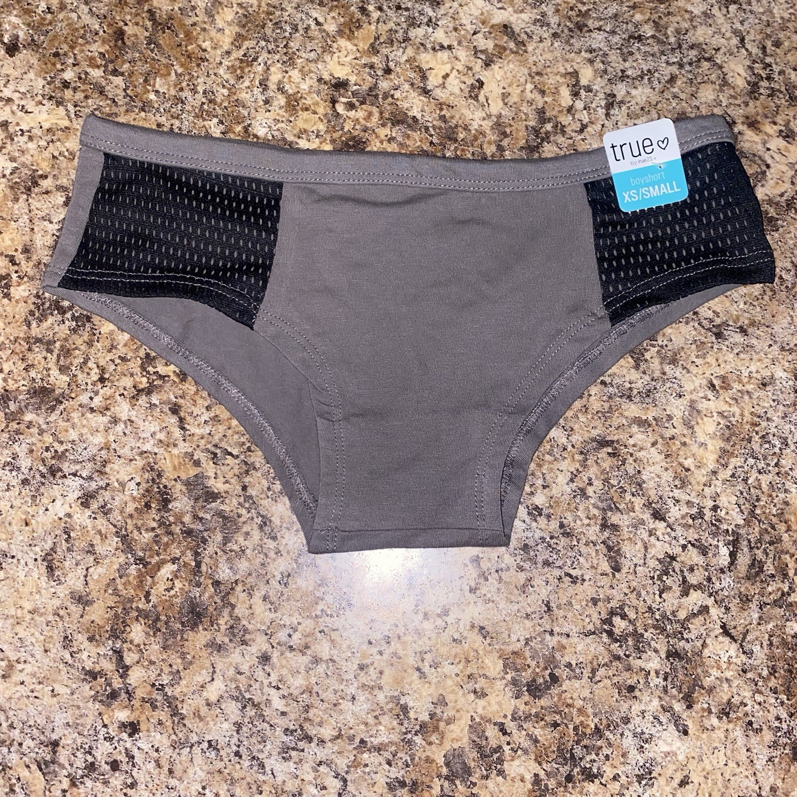True By Rue21 Rare Womens Panty Underwear Boyshort XS/Small Mesh Side Panels SM