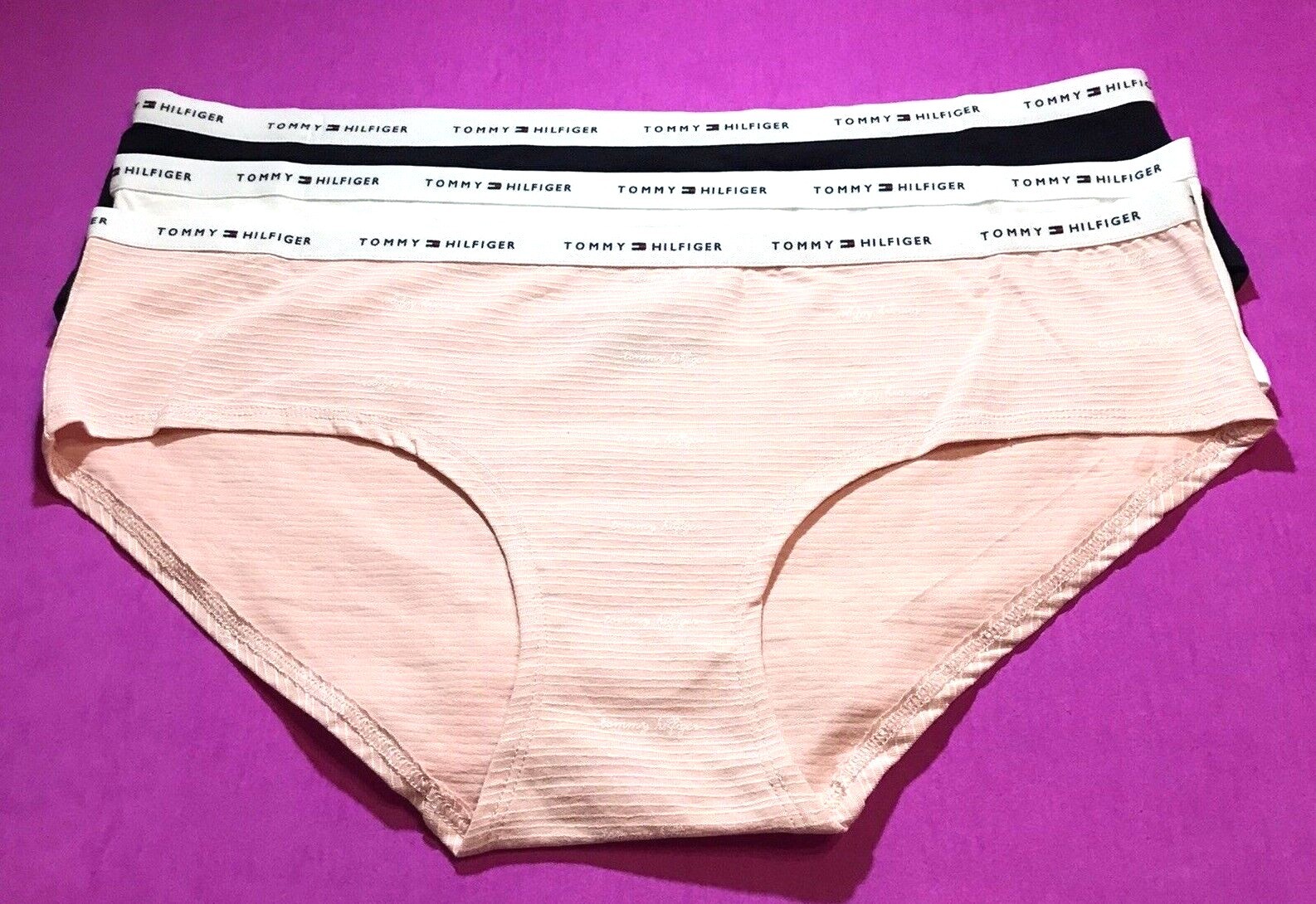 Tommy Hilfiger XLG Hipster Women’s Cotton Panties Underwear – 3 Pack – NWOT