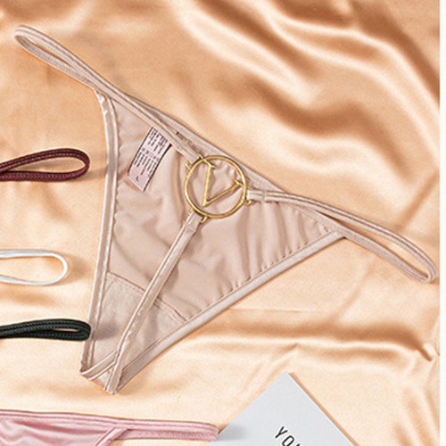 6PCS/LOT Sexy Ladies Womens Satin Panties Thongs G string Bikini Brief Underwear