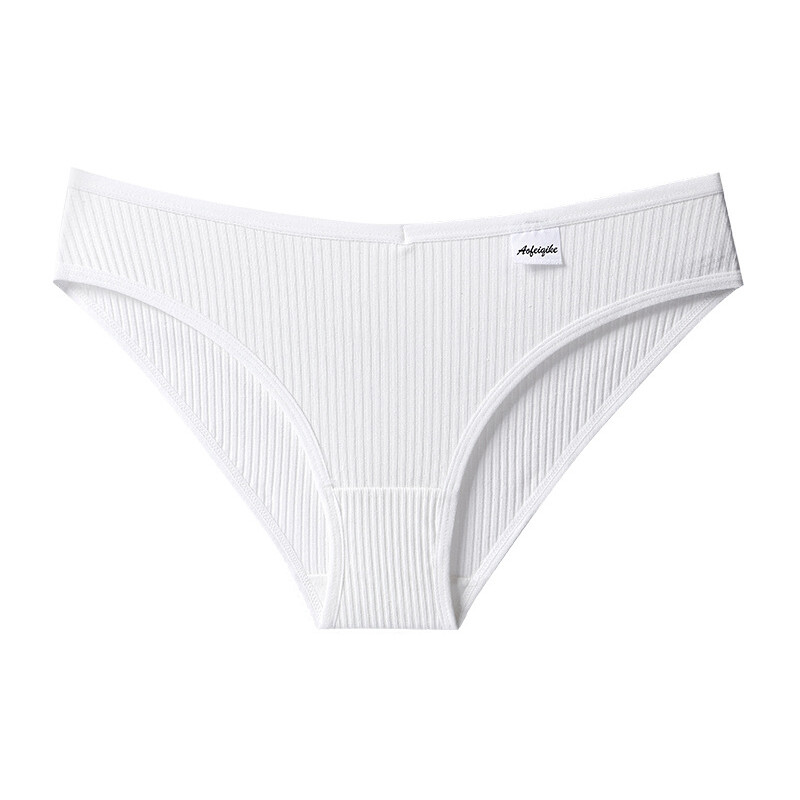 Women Thongs Underpants Mid-Rised Cotton Panties Lingerie Panties Solid Briefs