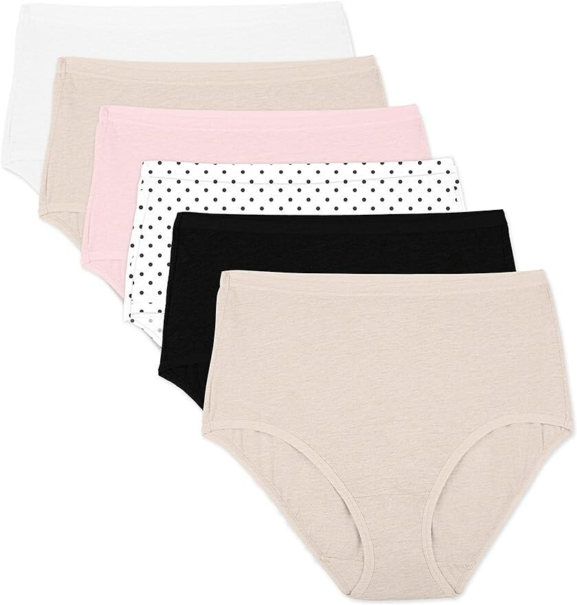 Fruit of The Loom 3-Pk. Briefs White, Beige and Black Size 8/XL