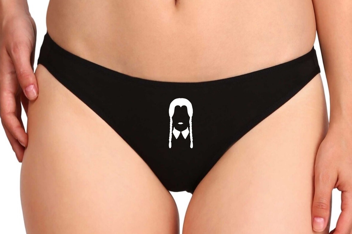 Emotionless Gothic Girl Funny Sexy Halloween Cosplay Slut Glow in Dark Thong