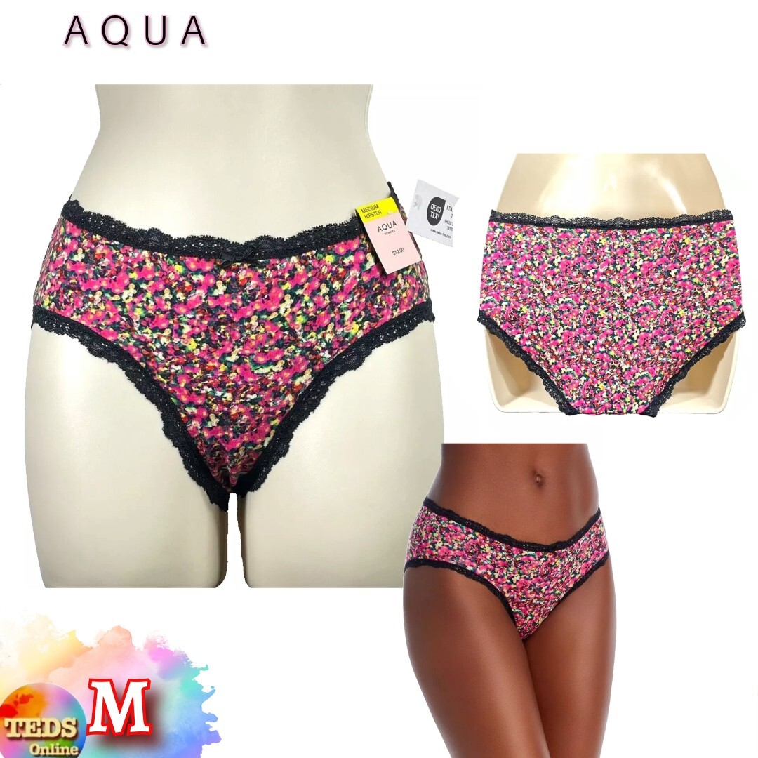 NWT AQUA Women’s size M Lace Trim Hipster