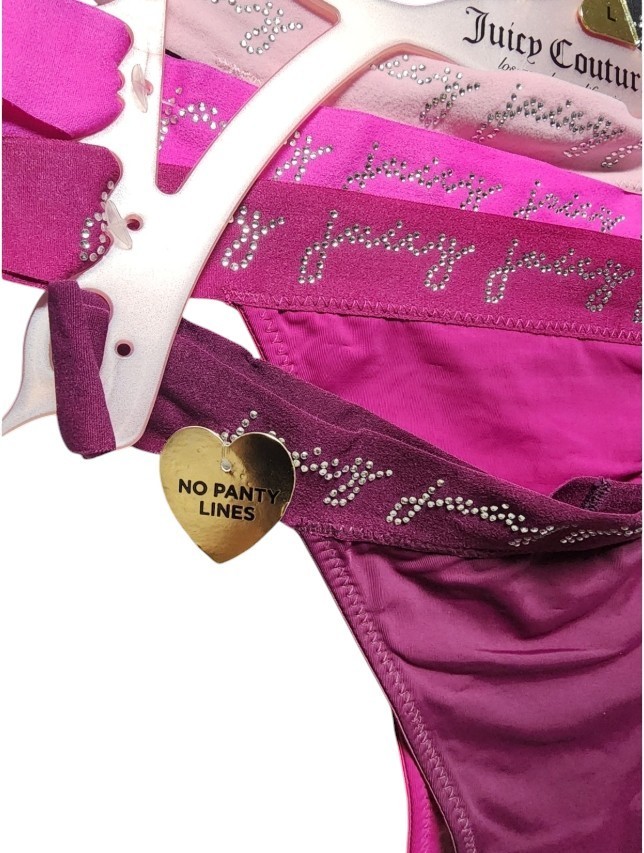 Juicy Couture Thong 5-Pack NWT Size L Cotton/Spandex Blend