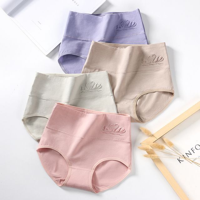 Seamless Body Shaper Panties M-5XL High Waist Cotton Panty Women Underwear 4pcs