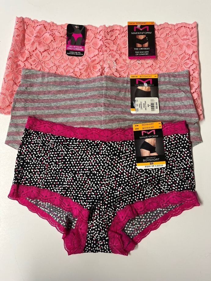 Maidenform Women’s Boyshorts Size 5 Set/3 MSRP $32.00