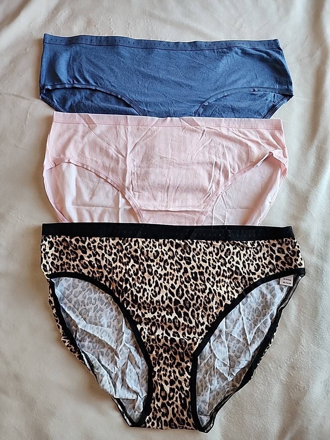 Victoria’s Secret NWT Set of 3 High-Leg Briefs–Size XL RN 54867 India CA 67359