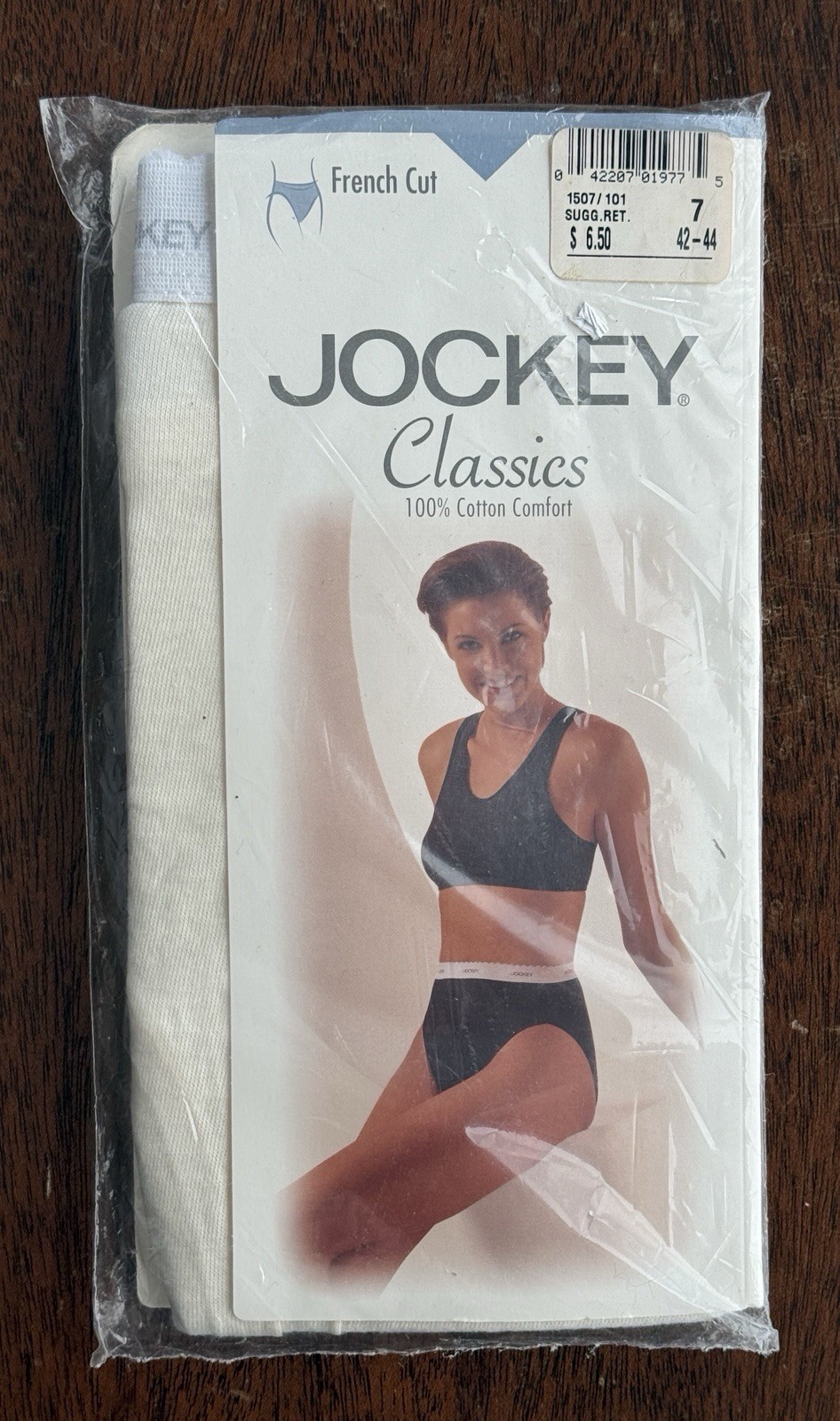 Vintage Jockey Classics French Cut Panty Women Sz 7 Cream 100% Cotton 1997 New