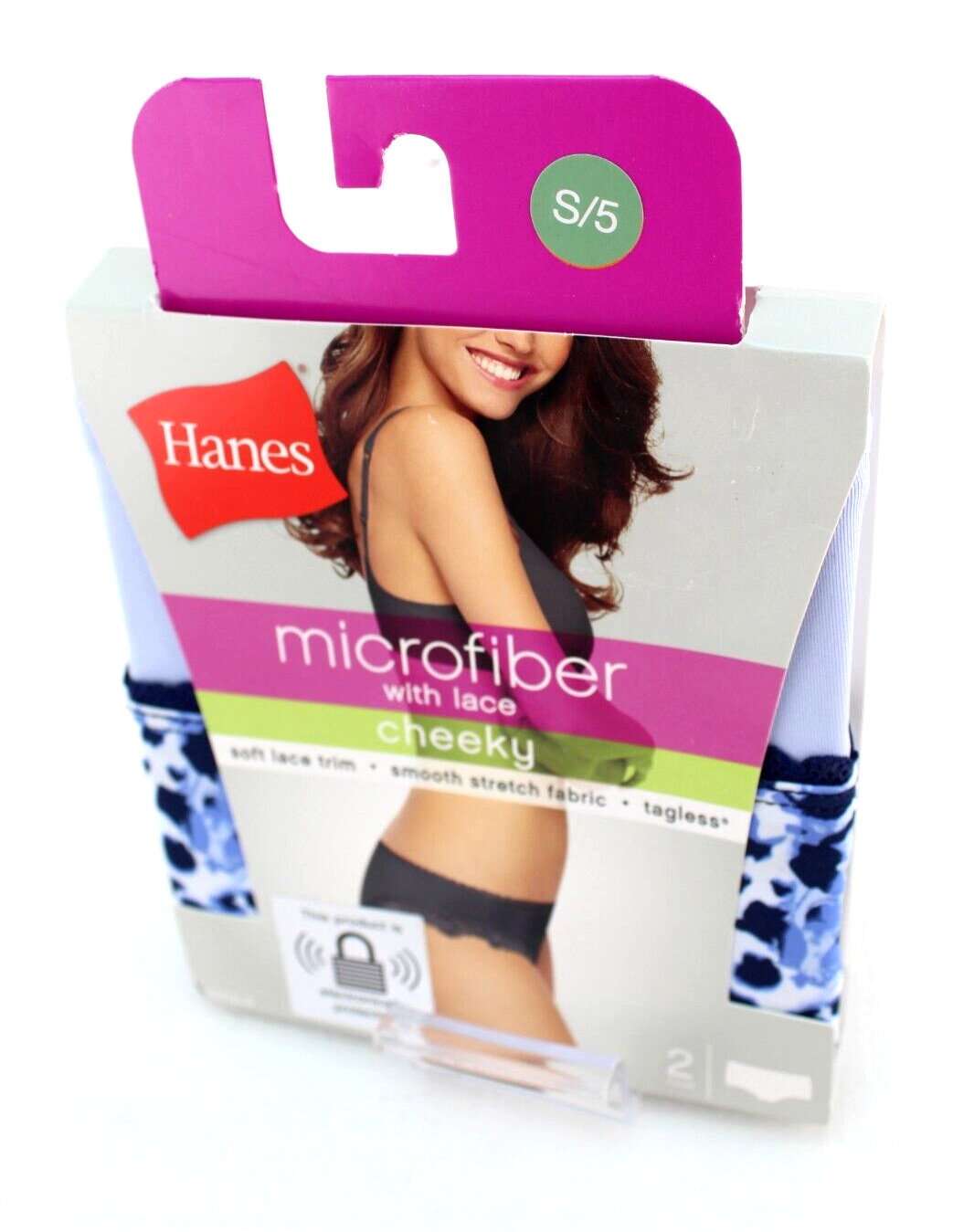 NWT HANES Microfiber Lace Size 5 / S 2-pack Various Color Women’s Cheeky Panties