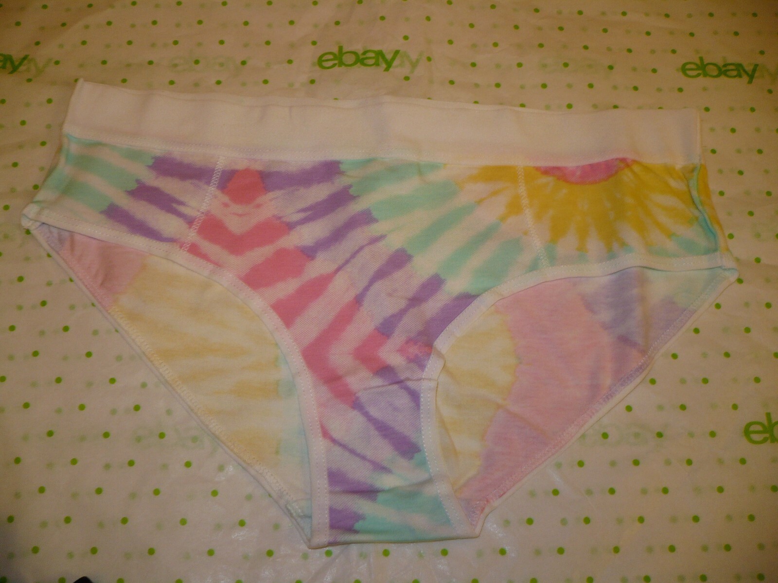 Rue 21 Women’s Bikini Panties MEDIUM Pink Purple Yellow Green Tie Dye New