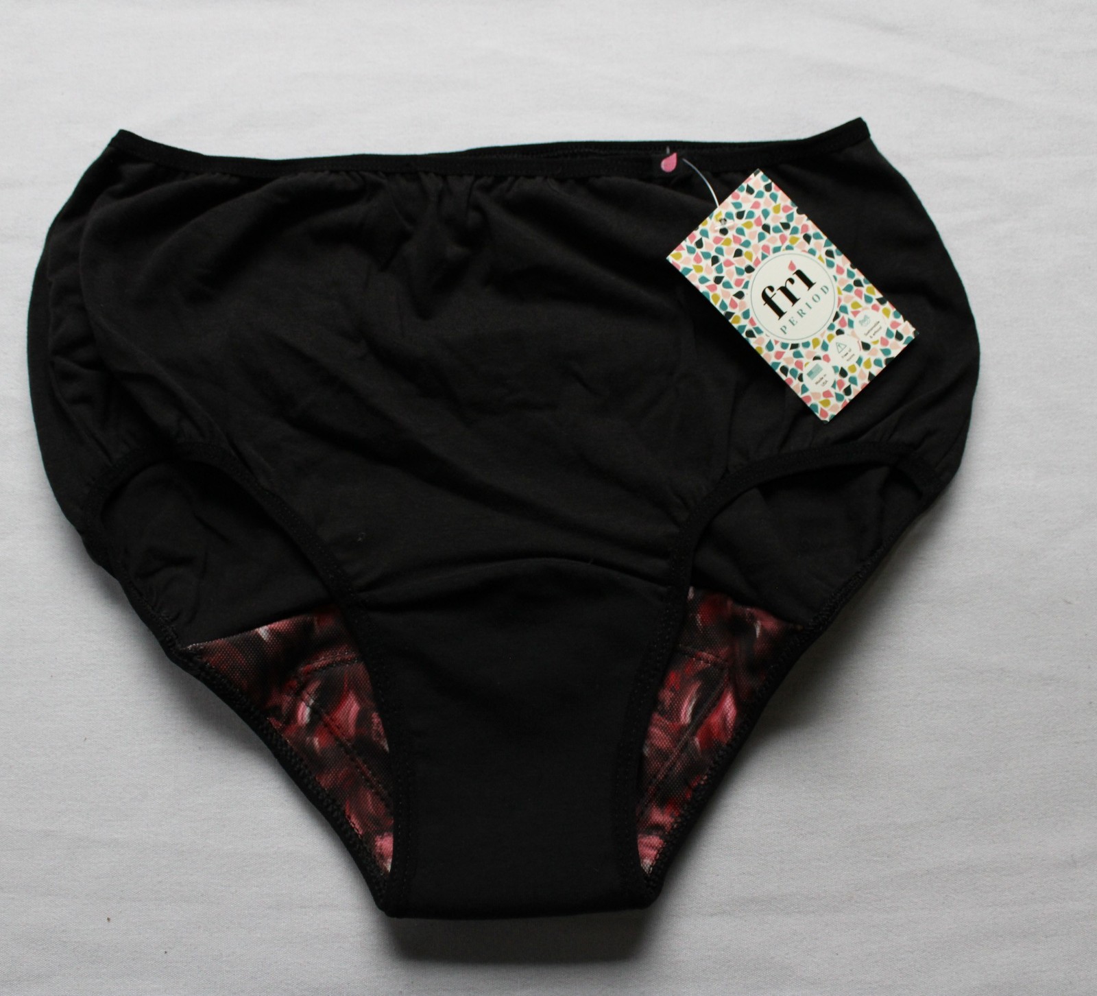 Fri Period Women’s Ultra-Soft Leakproof Classic Period Brief DH3 Black XL NWT