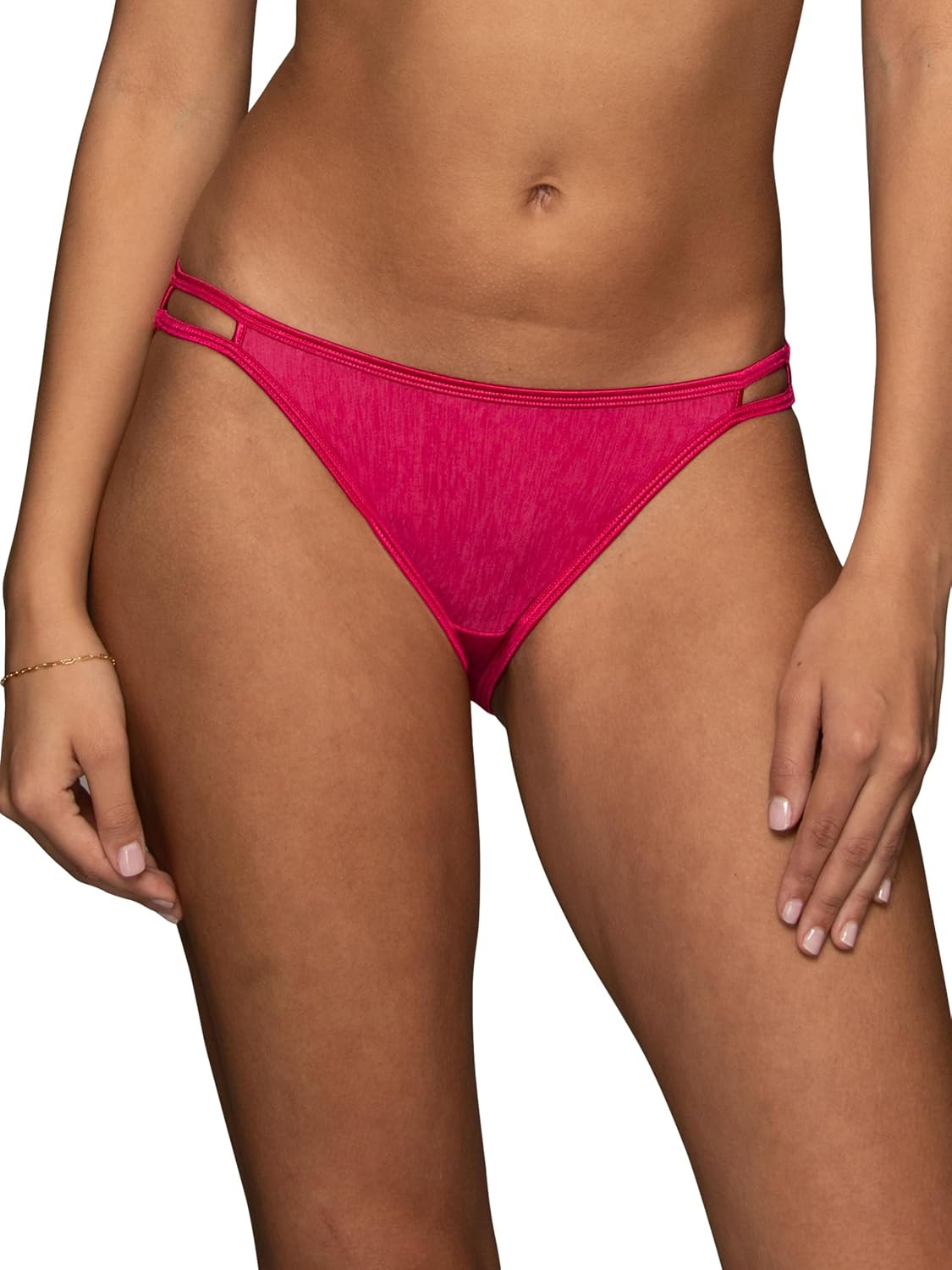 Women’S Illumination String Bikini Panties, Silky Stretch & Satin Trim