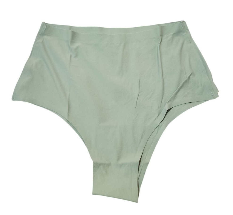 Cheek Boss Panty Womens L High Waist Cheeky Underwear Solid Green Panties