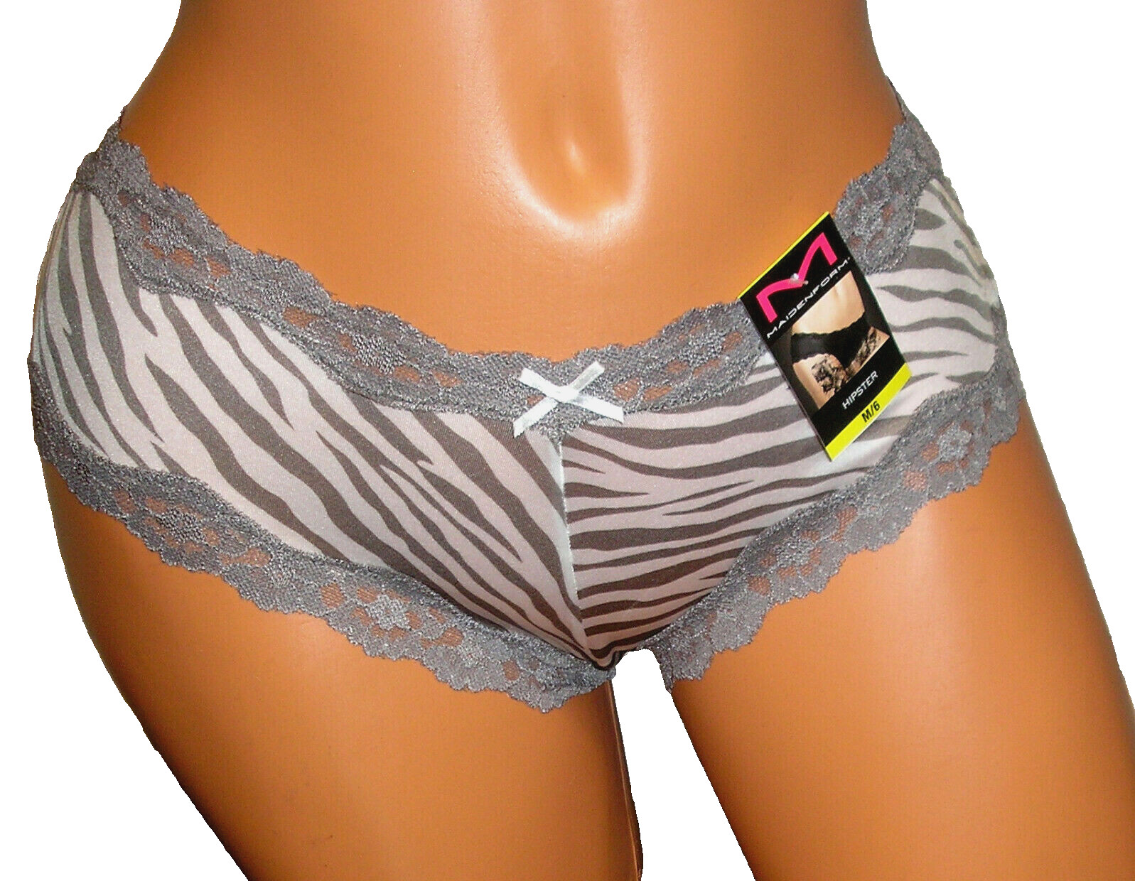 Panties Lingerie Maidenform Zebra Print Hipster Sz 6 Medium Adult Gift