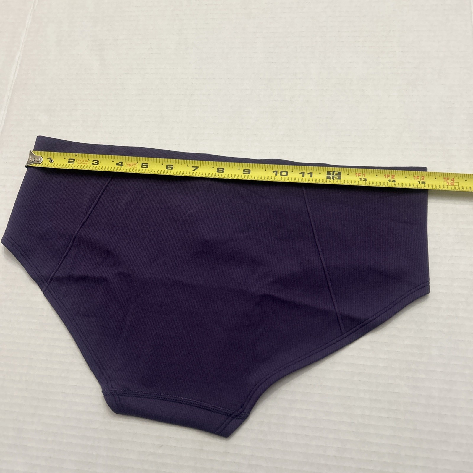VICTORIA’S SECRET DEEP PURPLE WHITE LOGO RIBBED SEAMLESS HIPHUGGER PANTY 2XL NWT