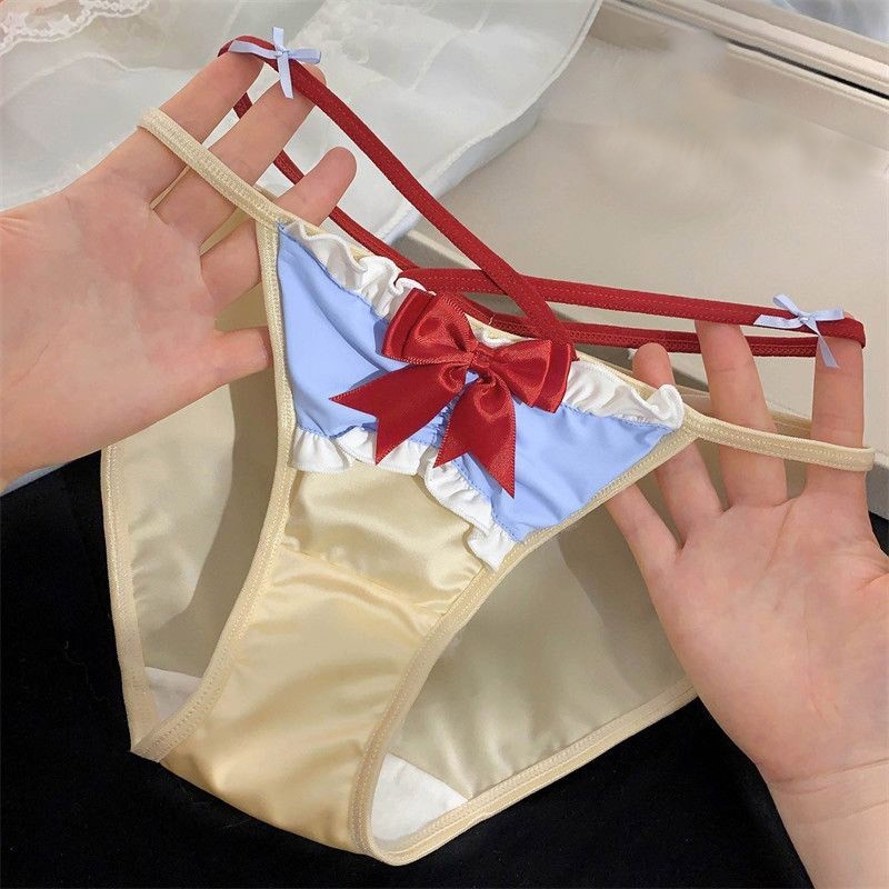 Japanese Sweet Princess Girls Panties Briefs Bow Cute Lolita Underwear Underpant