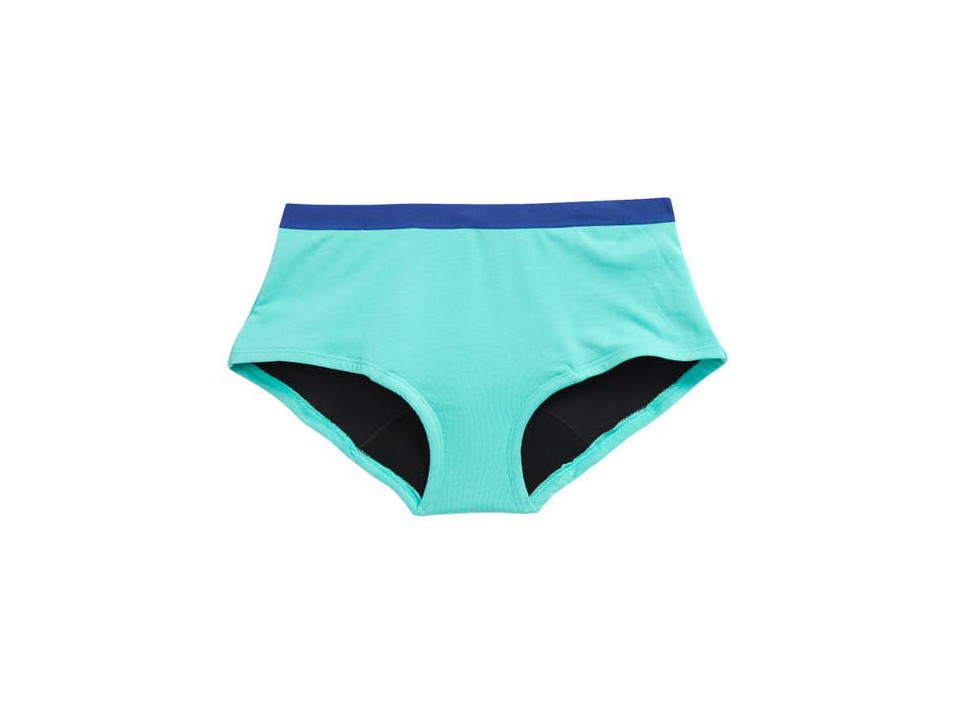 NWT Thinx BTWN Teen Super Shorty Period Underwear Mint Chip Green Size 11-12