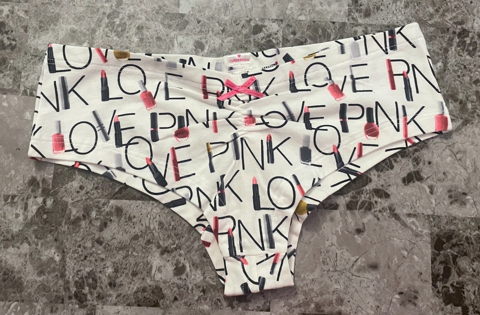 VICTORIA’S SECRET PINK NAIL POLISH LIPSTICK VINTAGE RARE CHEEKY HIPSTER PANTIES