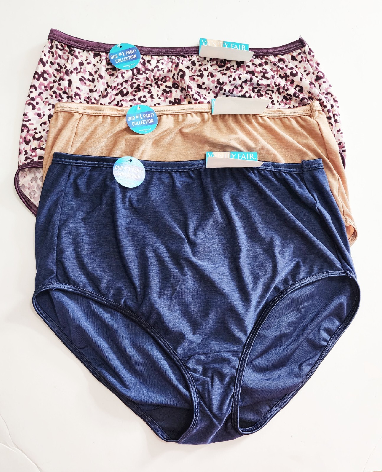 3 Vanity Fair Illumination Brief Panty Multi 13109 Sz 9/2XL – NWT
