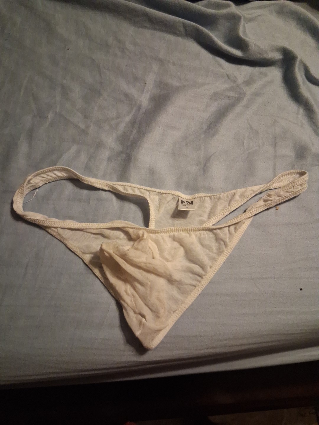 men’s white pouch Solid Underwear, Thong