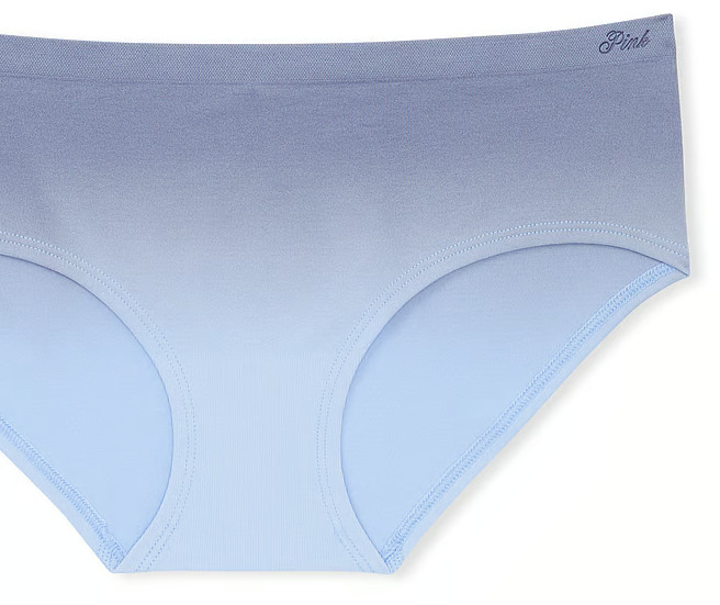 XL Soft Blue Dip Dye Seamless Victorias Secret PINK Hipster Hiphugger Pantie